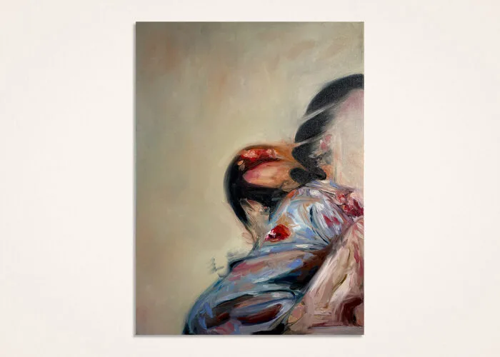 Perfil y joroba, Óleo sobre tela, 70 x 50 cms, 2024
